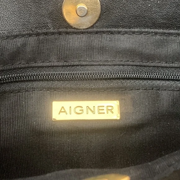 Etienne Aigner Black Leather Satchel - Picture 14 of 14